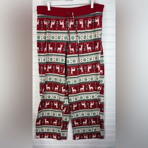 Maurices Sleep women’s reindeer red & green straight leg pajama pants. Size XL